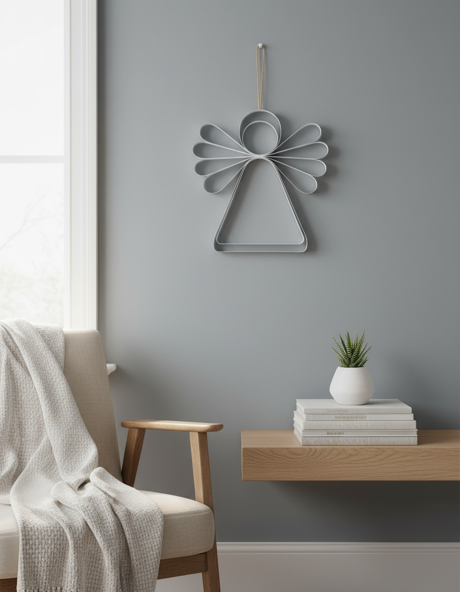 Enkeli 35 cm seinällä - toinen versio