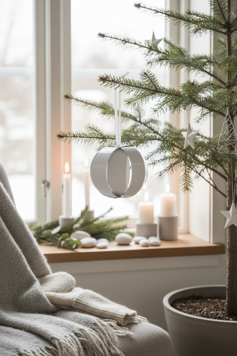 Joulupallo sisustuskuva tuotekuvan pohjalta