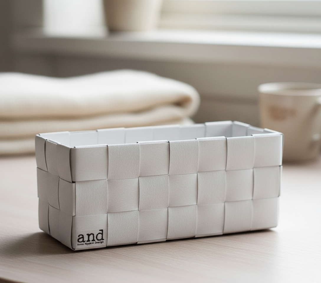 Matala sälekori 8 x 18 x 8 cm - musta logo